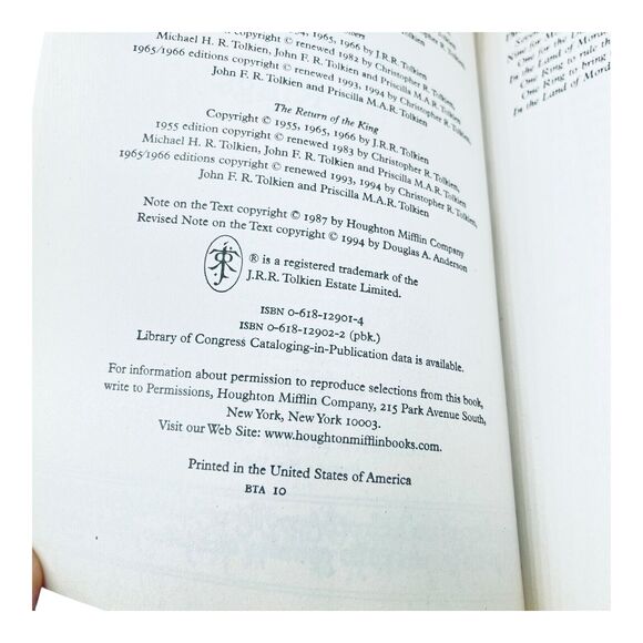 The Lord of the Rings by J. R. R. Tolkien 2001 Paperback Excellent Binding - Picture 3 of 14